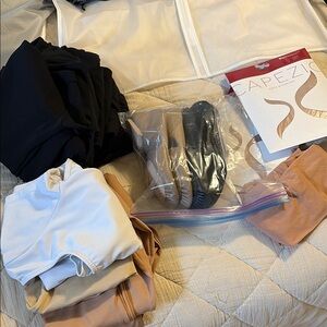 Capezio Dancewear Set in Black, White, and Tan
